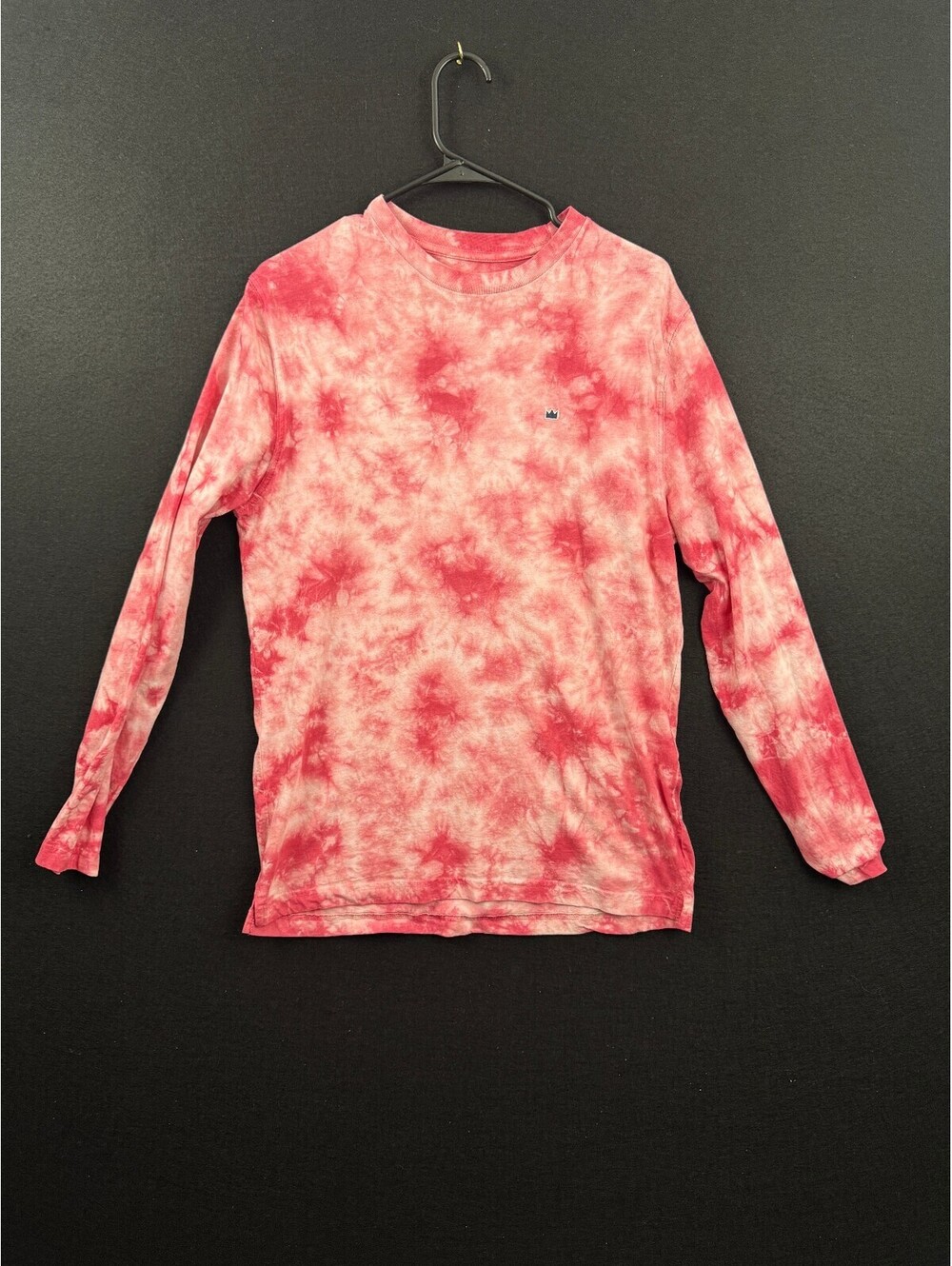 crown & ivy Red Tie-Dye Long Sleeve T-Shirt Men's Small